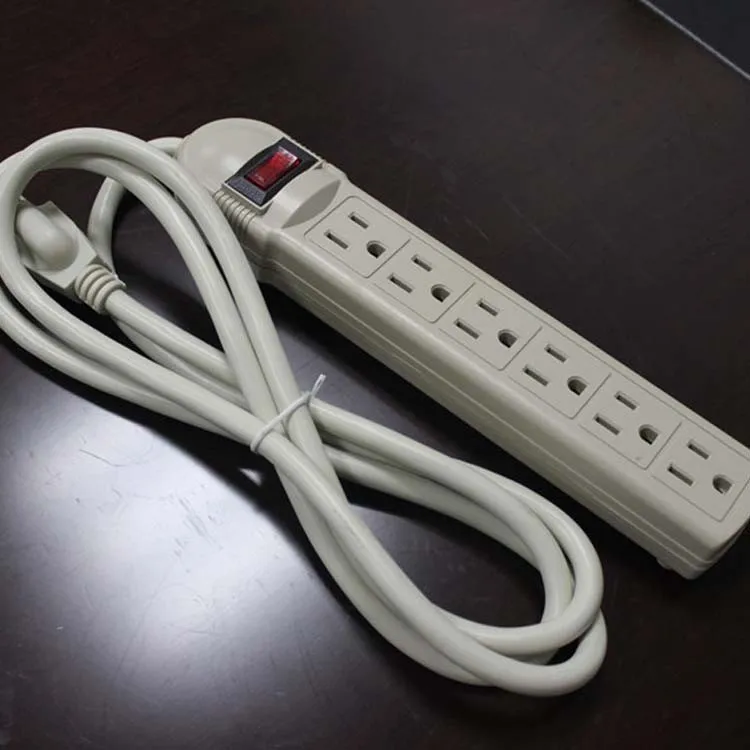 Ul Approved Solar Powered Power Strip Usa 6 Outlets Surge Protector