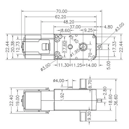 Moteur à Engrenages DC 6V, Rapport 1:90 - Pour Robot, Voiture Intelligente, Projet Arduino/Raspberry