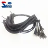 CEE 7/17 Custom Euro Coiled power cord cable with PU PUR TPU TPE PVC jacket Sprial mains leads conform Europe EU CE RoHS