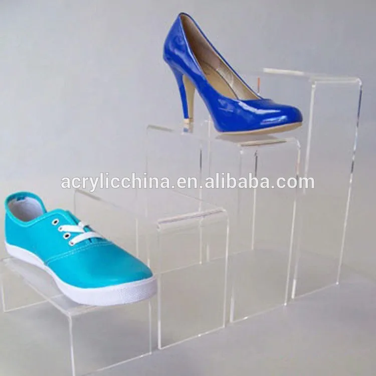 Wall Mounted Shoe Shelf/shoe Display Rack/acrylic Slatwall Shoe Rack