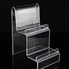 2 Tier Clear Acrylic Wallet Display Rack Purse Stand Holder
