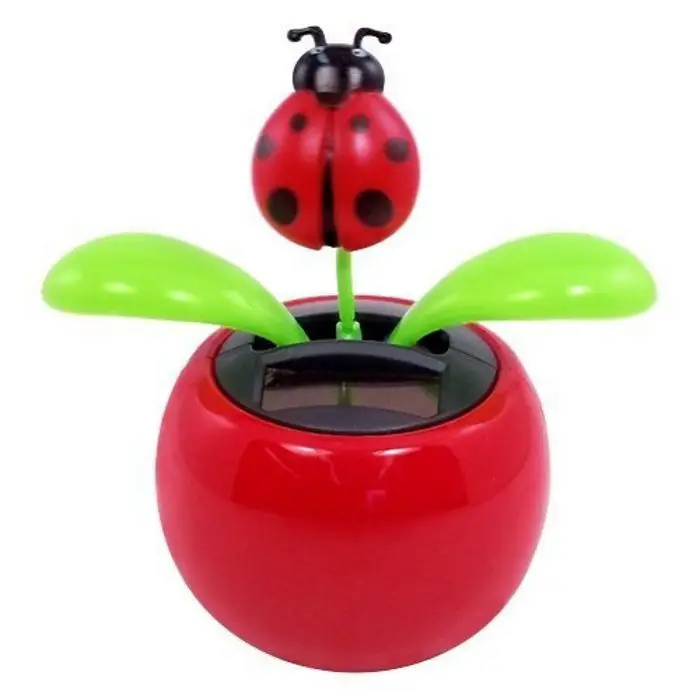 4pcs Solar Powered Flower ladybug butterfly Dancing Swing Sunflower Car Decor 
