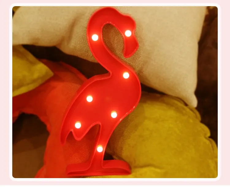 7L Battery powered Flamingo lights free shipping