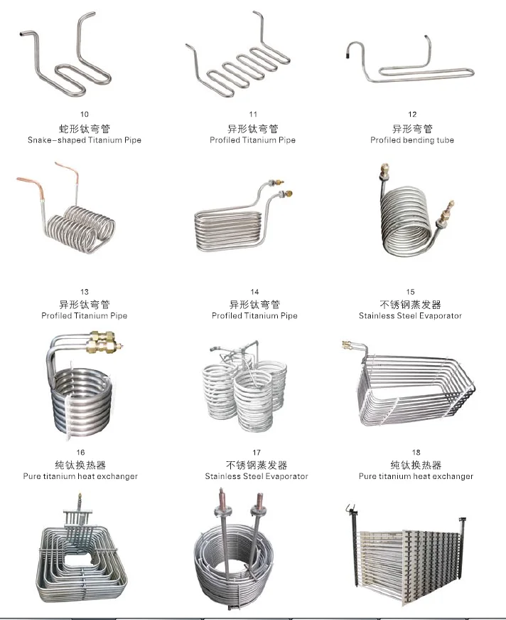 best selling stainless steel tubing coil heat exchanger for xcmg spares parts