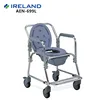 AEN-699L Disabled aluminum wheel chair commode wheelchair with toilet