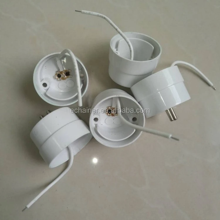T8 Round Plastic Fluorescent Lamp End Cap With T5 Pins G13 Lamp Holder