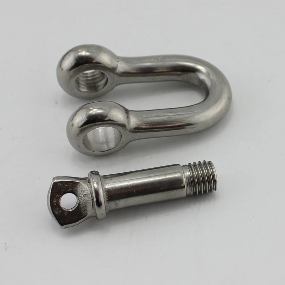 High Quality SS304/316 Captive Screw Pin US Type D Shackle