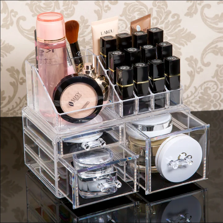 Large Clear Acrylic Makeup Organizer With Drawer Buy Acrylic Drawer