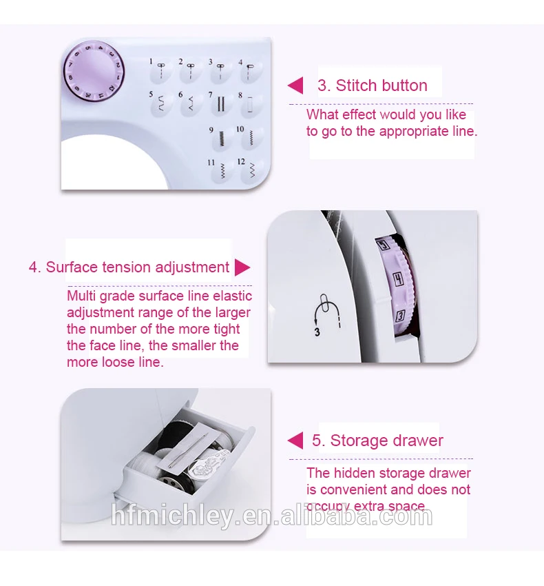 FangHua FHSM-505 mini buttonhole China sewing machine for edging