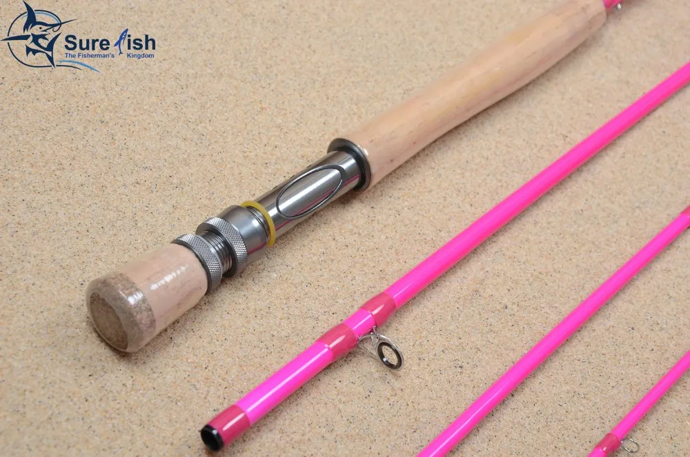 Free Shipping Wholesale Pink Color Cork Grip Fly Fishing Rod Buy Fly