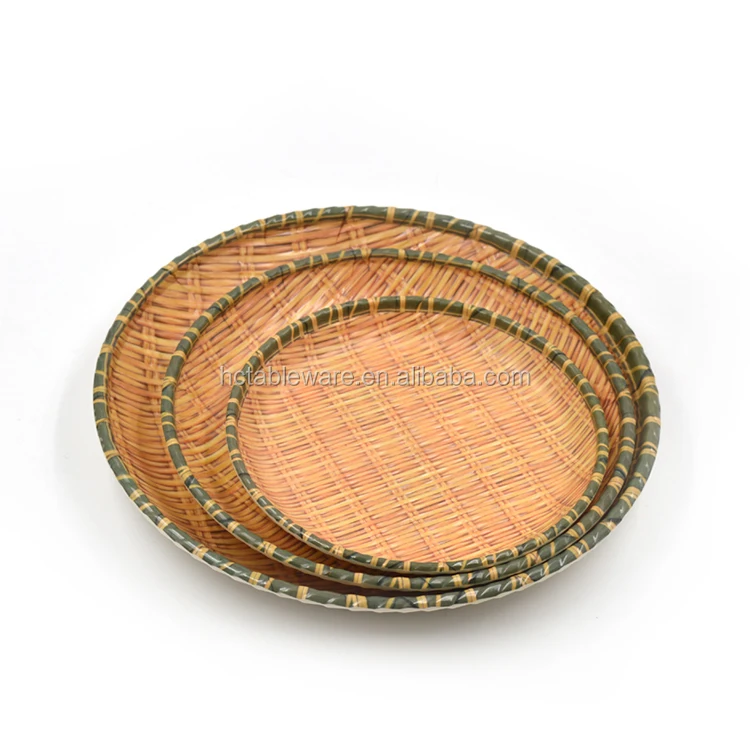 Rectangular Bamboo Melamine Rattan Plates Buy Melamine Rattan Plates