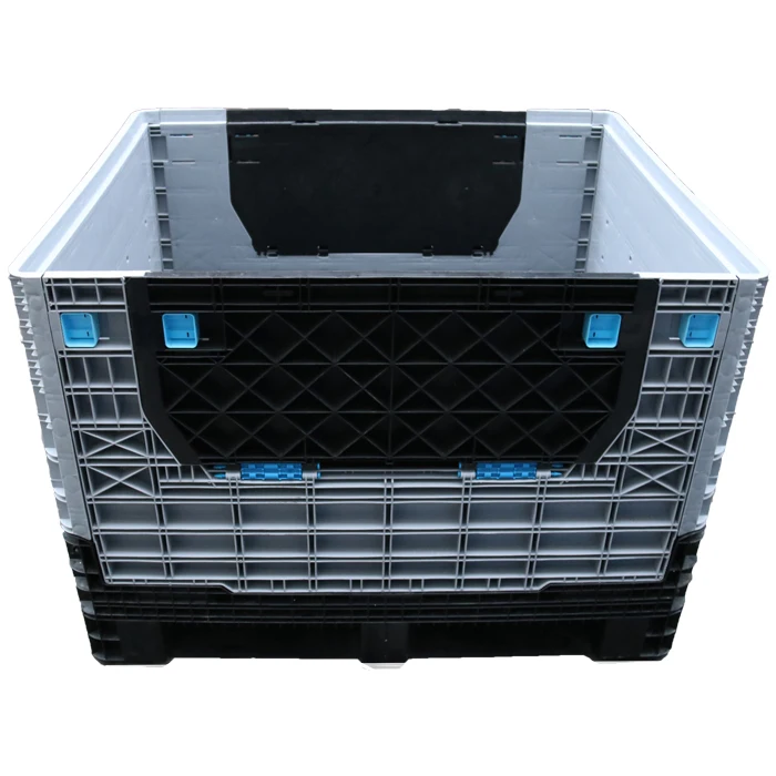 Join Folding Bulk Shipping Container Plastic Jump Bin With Lid Large