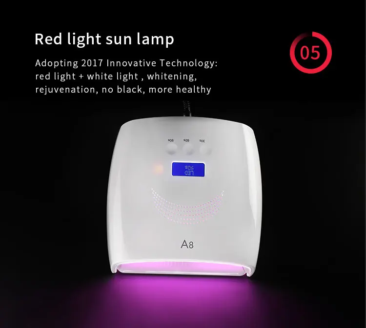 Asianail Red Light 2020 Widely use lamp competitive price 405 + 365nm 48w uv led nail lamp