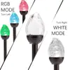 China manufacturer Yard-Color Changing and White-3 Pack Cracked Glass Flame Shaped Dual LED Solar Garden Lights for Path, Patio