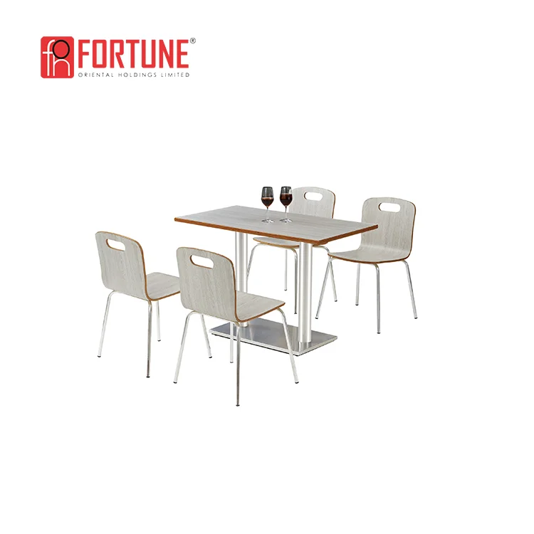 High Quality 4 Seating Chair Wood Commercial Restaurant Furniture