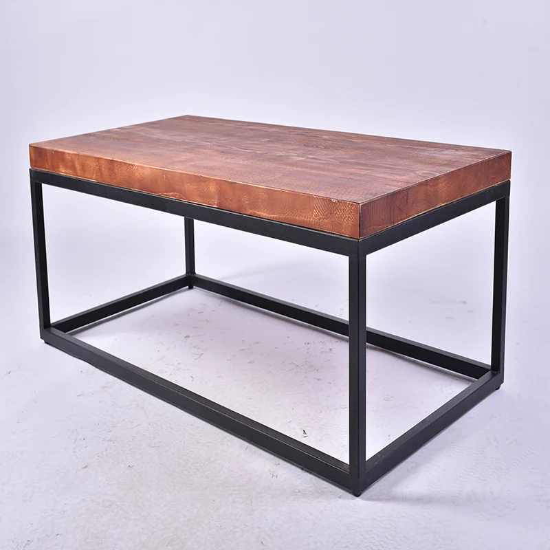 工业木材存储架咖啡木桌