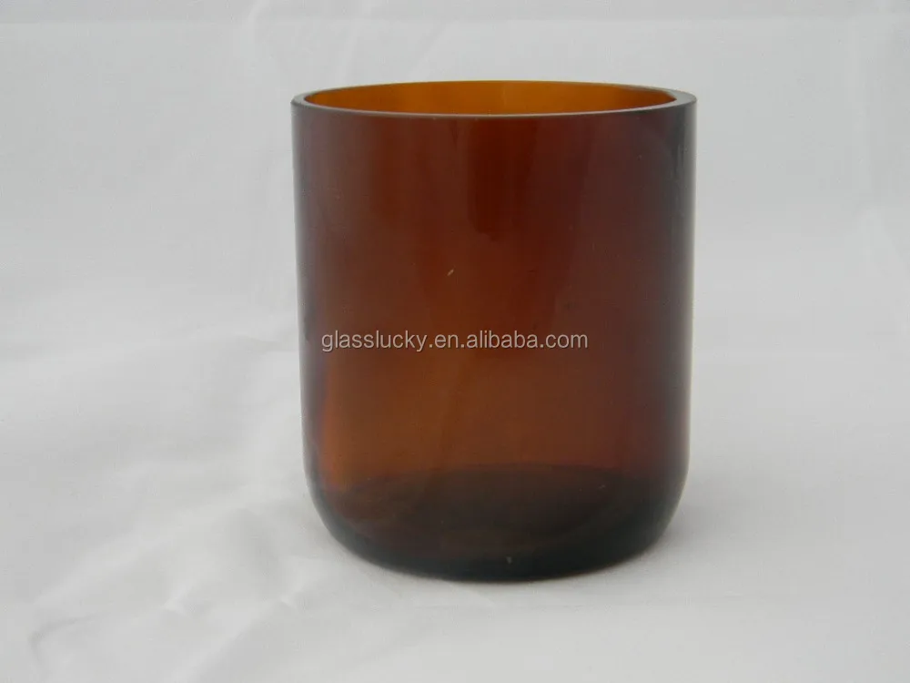 7oz Copper Candle Jar,Recycle Glass Copper Candle Jar With Wood Lid For