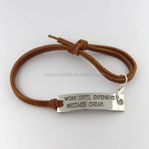 Leather Bracelet With Sayings Leather Bracelet With Sayings Supplieranufacturers At Alibaba