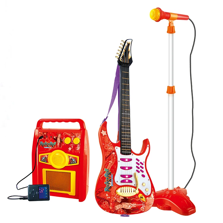 Kids Musical Instrument Electric Toy Guitar Set With Loudspeaker Box And Microphone Buy Toy