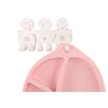 Factory supply suction plate baby, 100% FDA food grade baby silicone toddler plate, round divided tableware baby eating plate