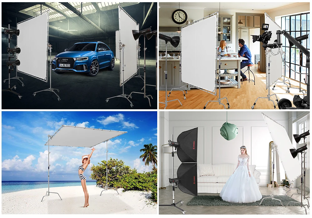 Jinbei Hd240 2.4x2.4m Photographic Hd Frame Scrim Diffuser For Studio