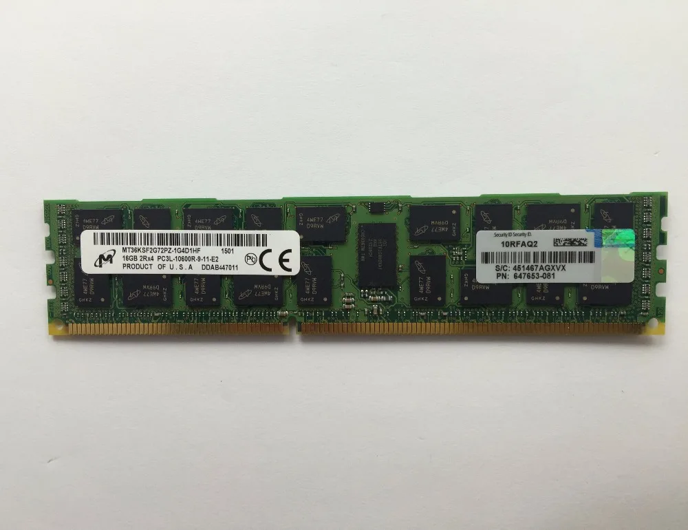 1X16GB 2RX4 PC3L-10600R MEMORY FOR G8 647901-B21 664692-001 647653-081 HP 16GB