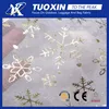 snowflake printed organza fabric/ elsa dress cosplay costume in frozen