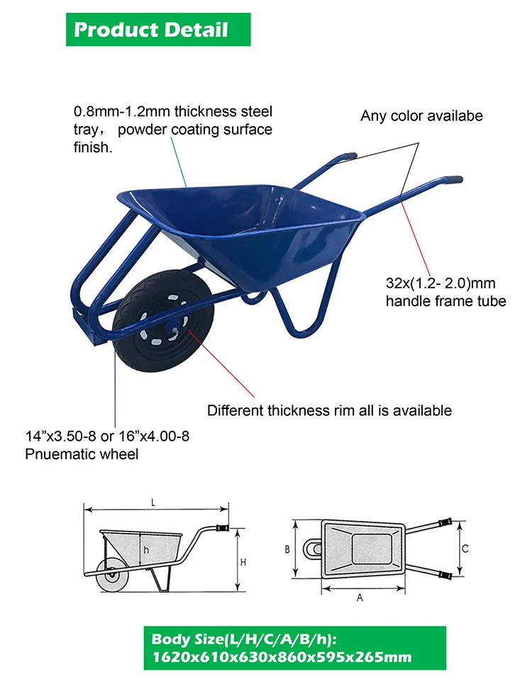 High Quality Good Price Wheelbarrow For Building Construction - Buy ...