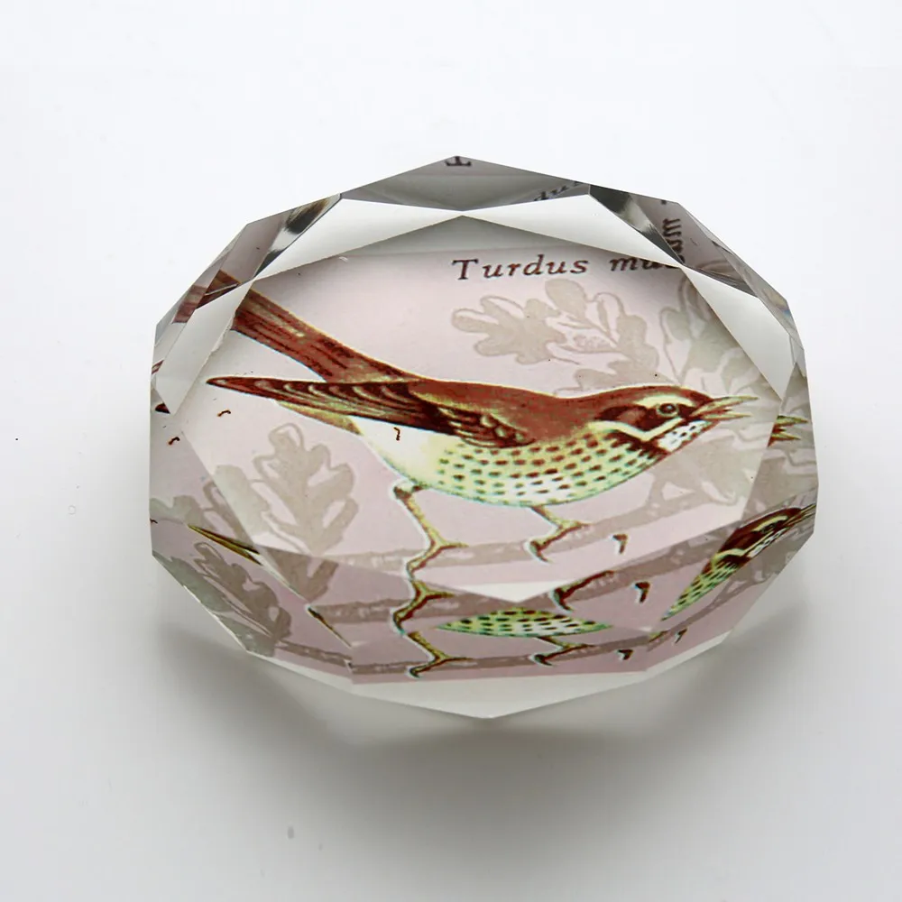Butterfly Paperweight European New Design Diamond Cut Crystal Glass
