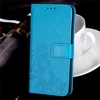 Embossed Lucky Clover Retro Flip Bracket Leather Phone Case For Google pixel 2 Cover