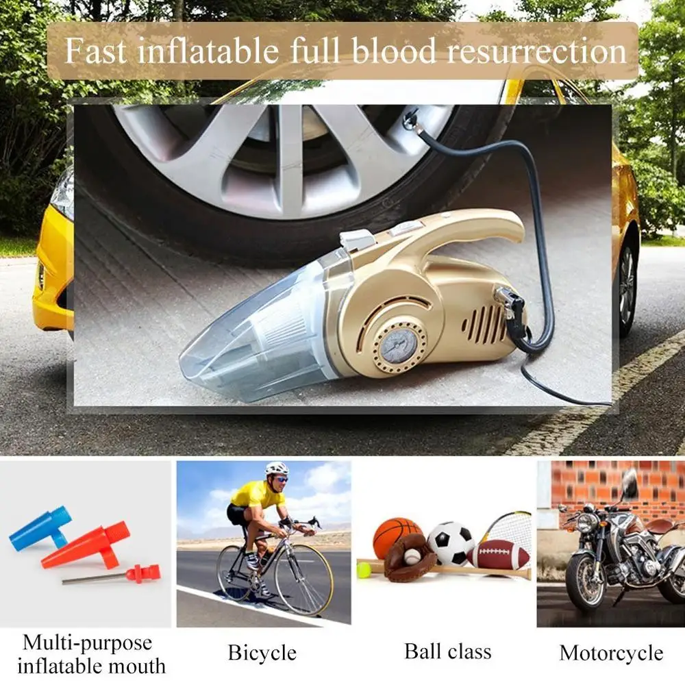 Car Vacuum Cleaner 4 In 1 High Power 12v Wet And Dry Portable Handheld