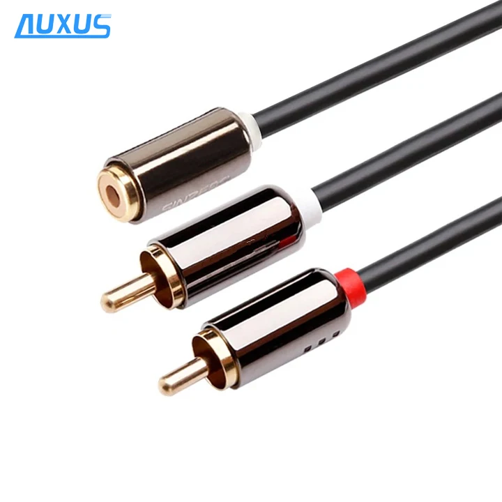 Y splitter 1 Female to 2 male Y Adapter A//V cable RCA phono Audio Video