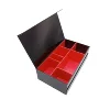 Japanese classic quintessential gloss lamination hot red stamping bento lunch cardboard black packaging box