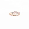 Simple Design Morganite and Diamond Promise Ring in Rose Gold Rhodium Sterling Silver