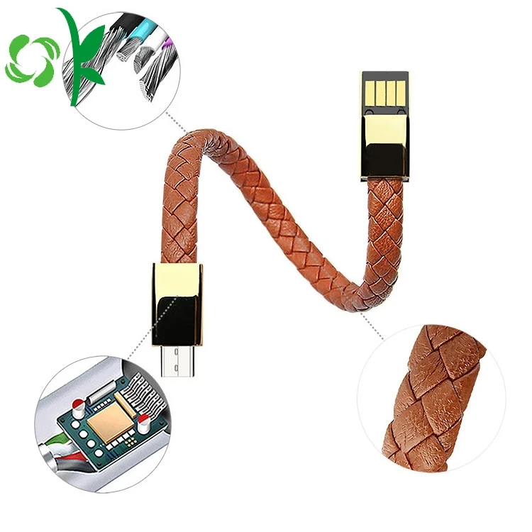 Fashion Leather Usb Cable Cell Phone Charger Bracelet Buy Type C