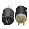 US standard UL listed nylon brass pin NEMA 615P industrial plug 15A 250V grounding straight smart plug