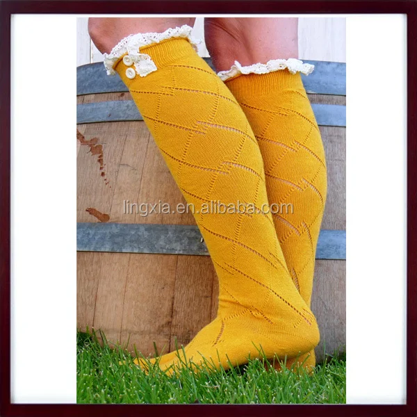 yellow boot socks