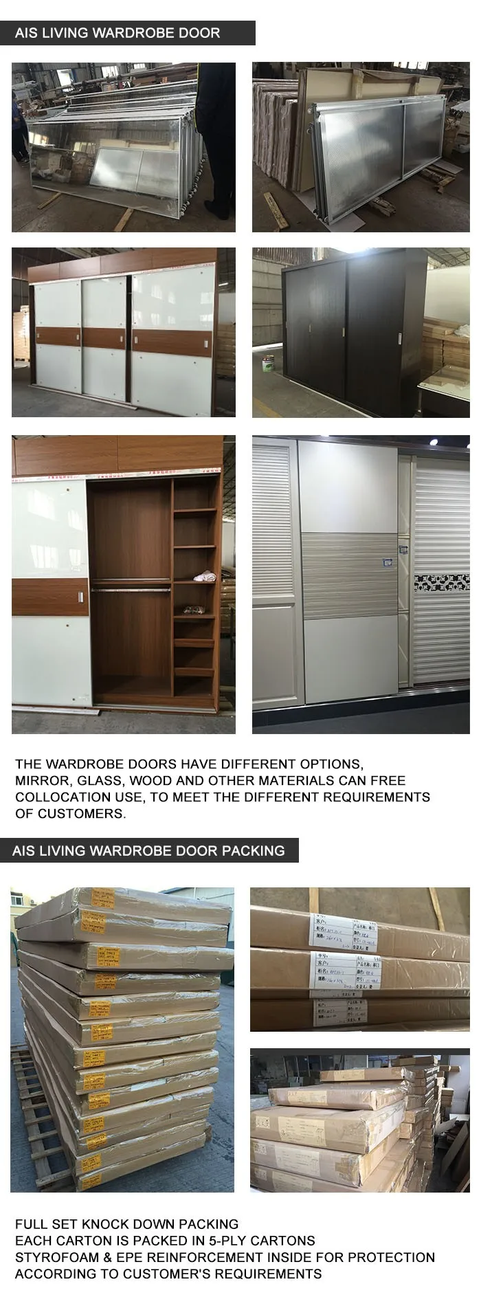 Ais Living Natural Wooden Bedroom Wardrobes Guangzhou Factory Otobi