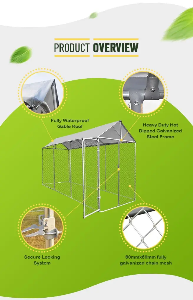 Made In China Galvanized Chain Link Dog Kennel Of Large.jpg