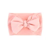 Fashion Pink one piece big bow 14 solid colors corn handmade hair accessories hot sale baby girl knit headbands
