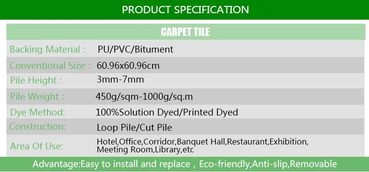 Stock Available Office Carpet Tiles From China Carpet Factory