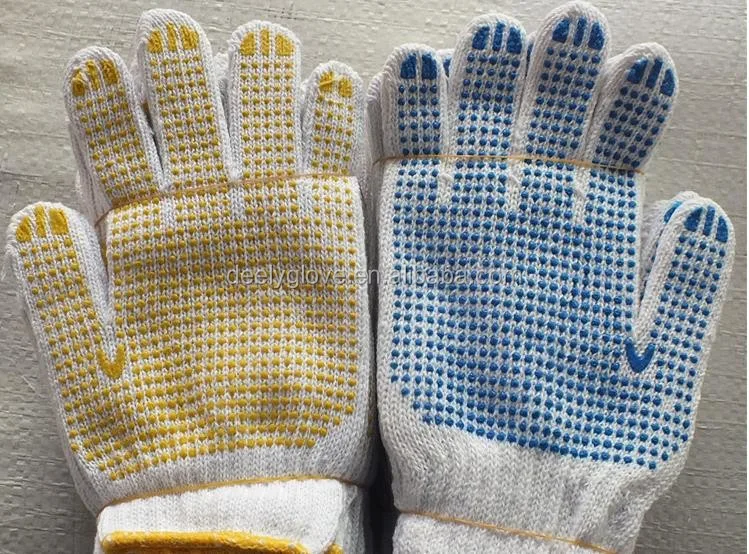 Cotton Work Gloves With Rubber Grip Dots Breathable Grip Gloves Buy