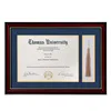 Diploma Frame with Tassel Shadow Box Real Wood Golden Rim 11x16 Frame for 8.5x11 Certificate and Document