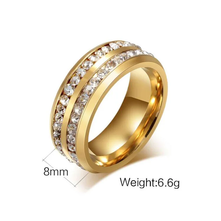 Style Boucle Ouverte Band Silver /& Gold Filled Crystal Réglable Femmes Lady Ring