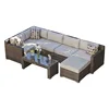 New Style Alu Outdoor Wicker Garden Rattan Patio Sunlounger Furniture Sofa Set