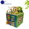 Kids Educational Multi-functional 5 in 1 Zoo Intelligent Playing Wooden Activity Cube