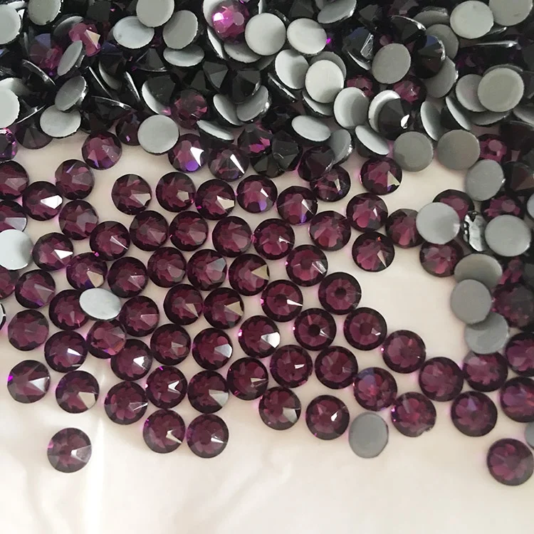 2.7mm 1440 pcs, Fuchsia ss10 Crystal AB//Crystal Flatback Glass Rhinestones Glue Fix
