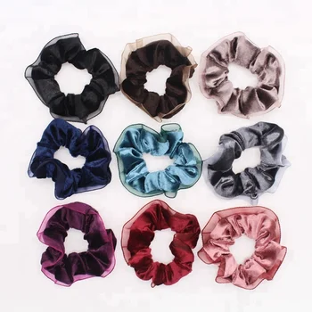 Women Hair Holder Ponytail Velvet Hair Scrunchies Holder For Thick