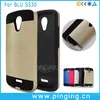 Shockproof Dual Layer Brushed Armor Case For Blu Studio X8 HD Back Cover