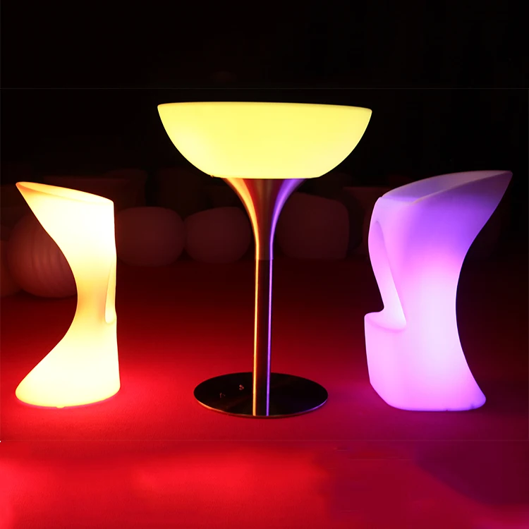 Oem Plastic Led Color Changing Light Table Night Club Lighting